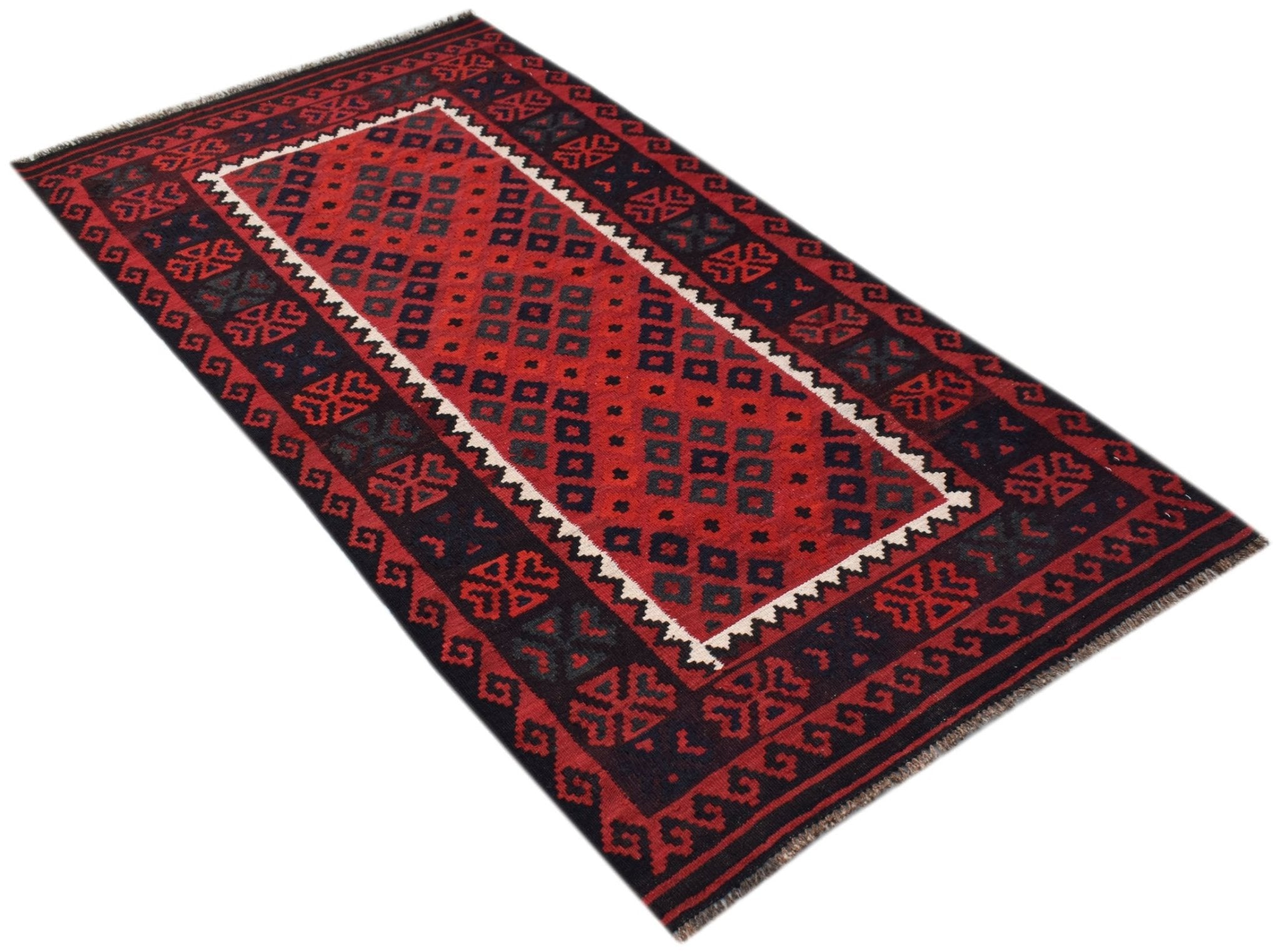 Handmade Afghan Maimana Kilim | 200 x 103 cm | 6'7" x 3'4" - Najaf Rugs & Textile