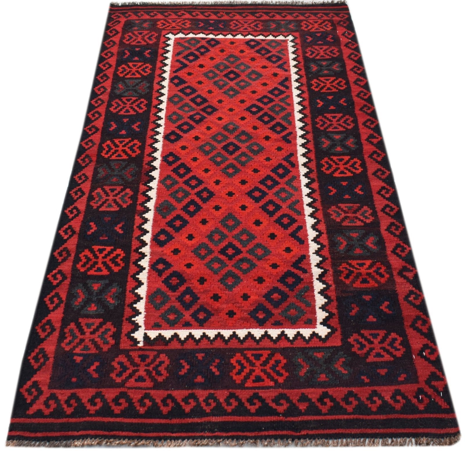 Handmade Afghan Maimana Kilim | 200 x 103 cm | 6'7" x 3'4" - Najaf Rugs & Textile