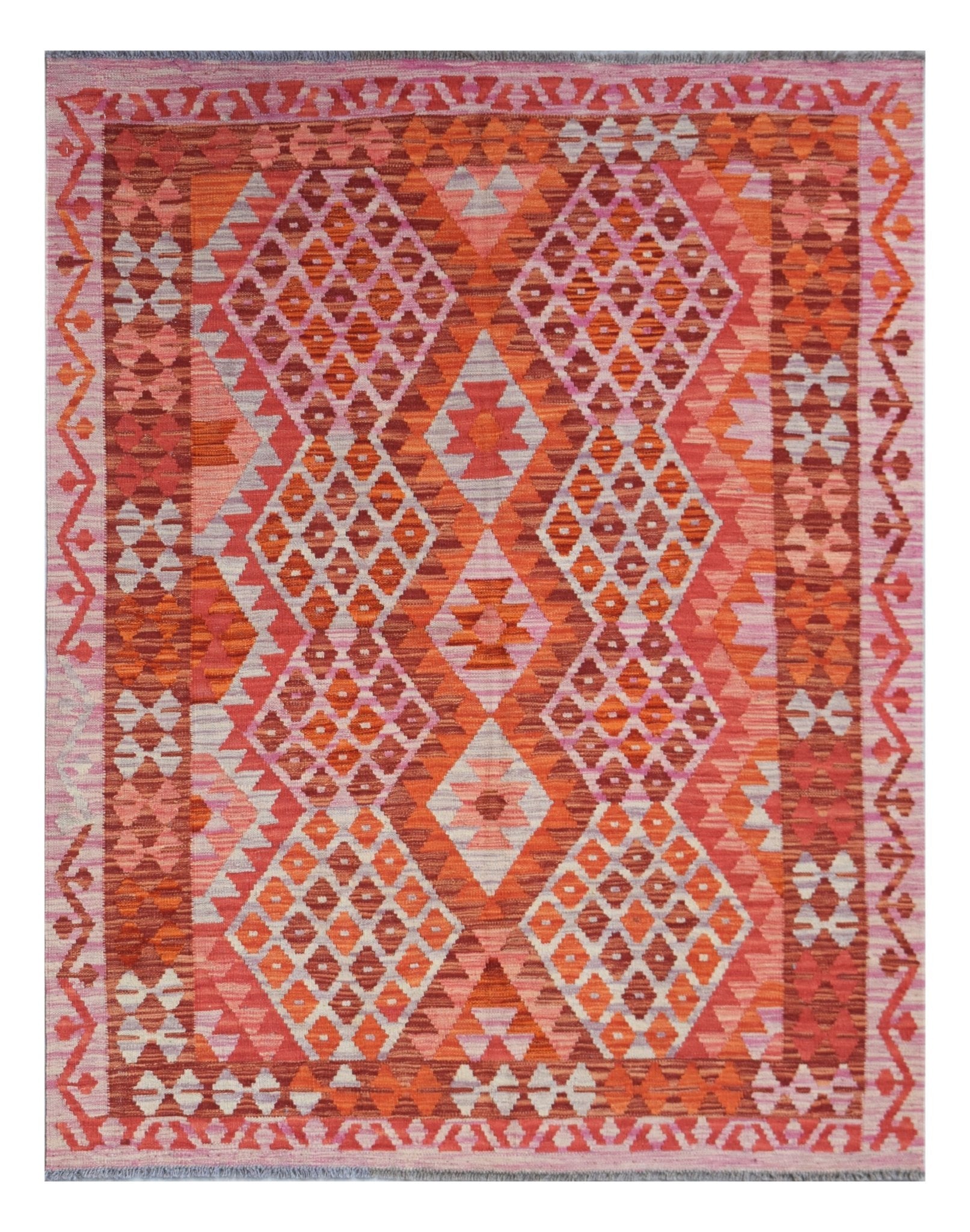 Handmade Afghan Maimana Kilim | 200 x 155 cm | 6'7" x 5'2" - Najaf Rugs & Textile