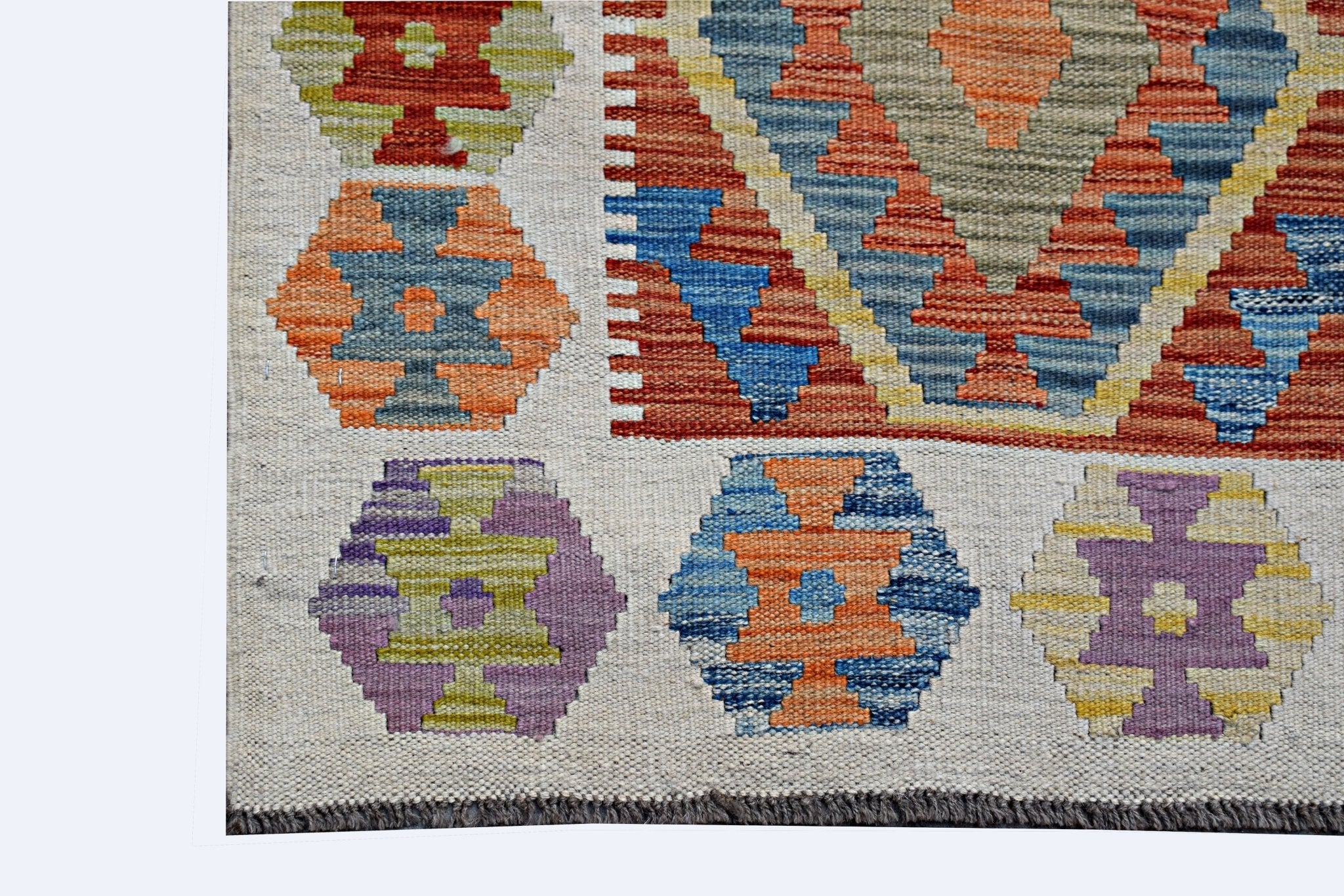 Handmade Afghan Maimana Kilim | 200 x 162 cm | 6'9" x 5'4" - Najaf Rugs & Textile