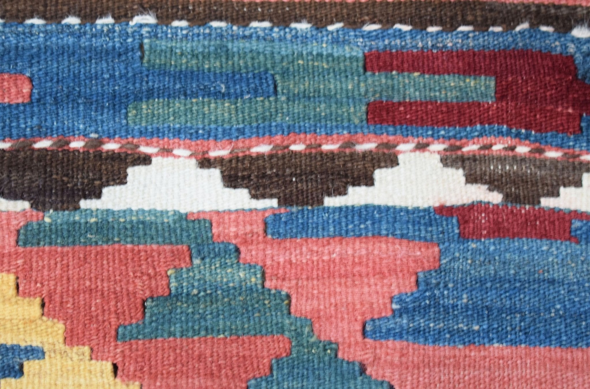 Handmade Afghan Maimana Kilim | 201 x 158 cm | 6'7" x 5'2" - Najaf Rugs & Textile