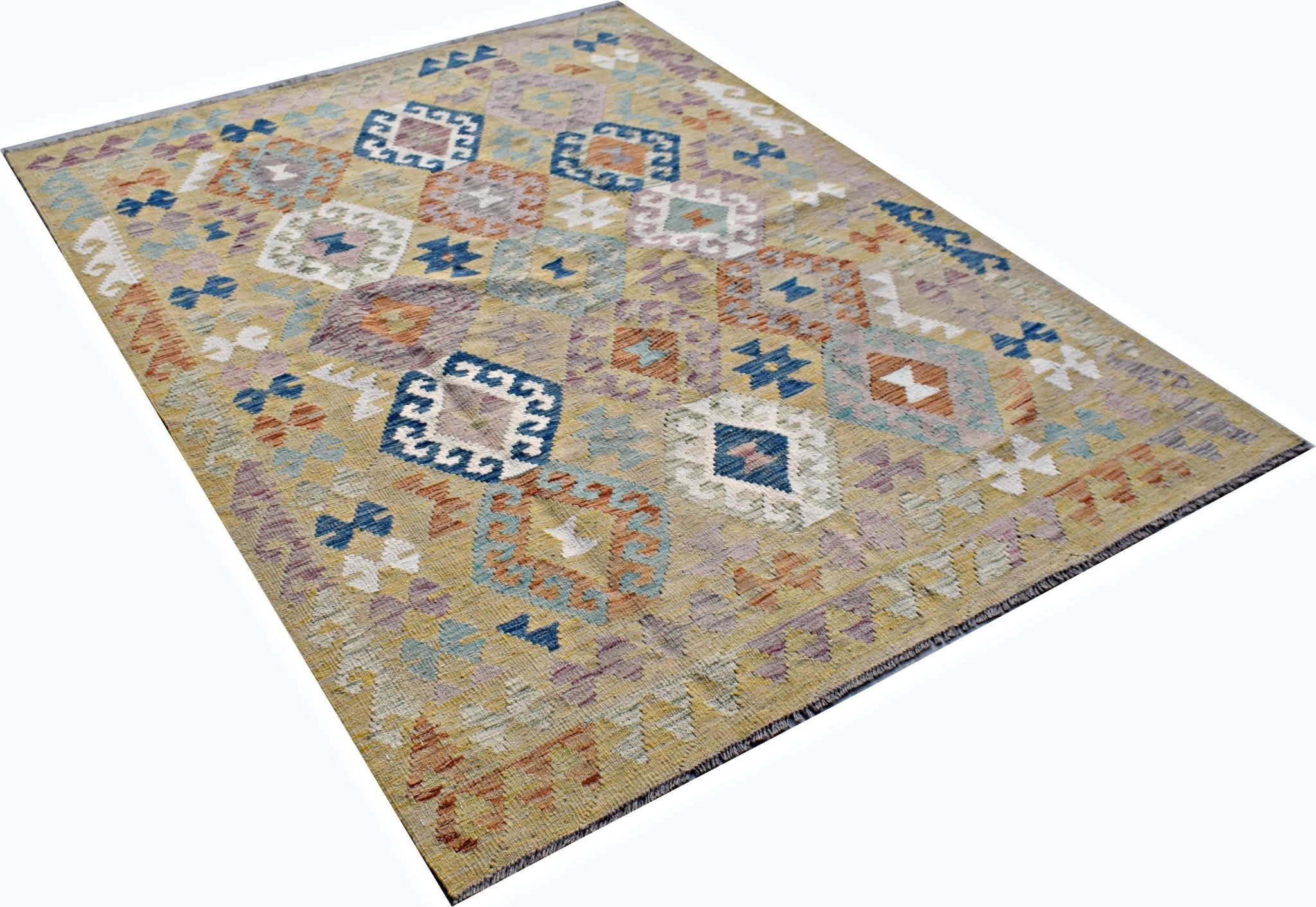 Handmade Afghan Maimana Kilim | 203 x 149 cm | 6'8" x 4'11" - Najaf Rugs & Textile