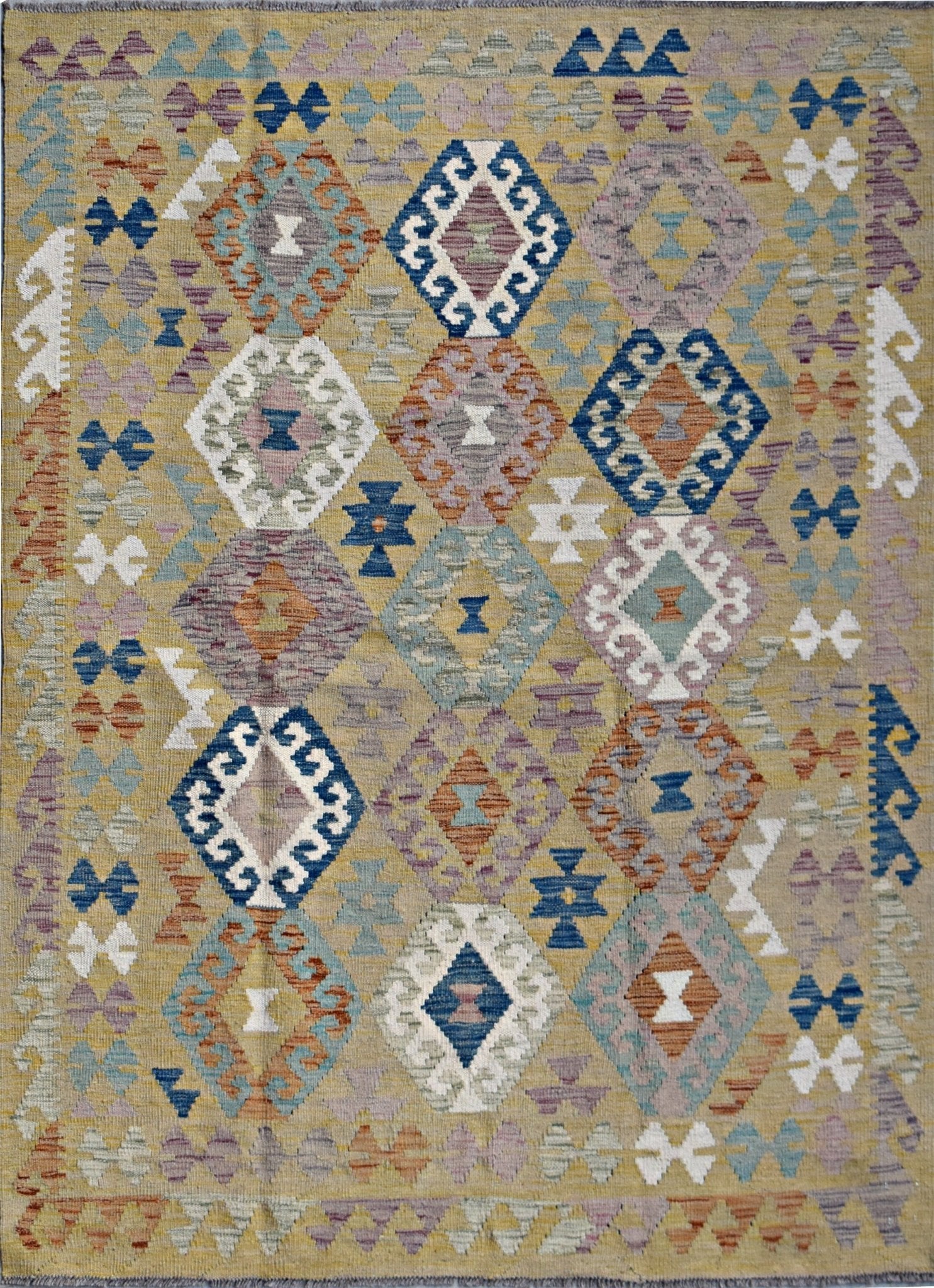 Handmade Afghan Maimana Kilim | 203 x 149 cm | 6'8" x 4'11" - Najaf Rugs & Textile