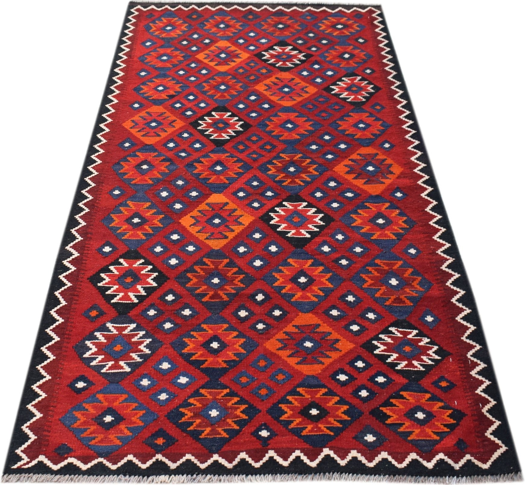 Handmade Afghan Maimana Kilim | 207 x 105 cm | 6'9" x 3'5" - Najaf Rugs & Textile