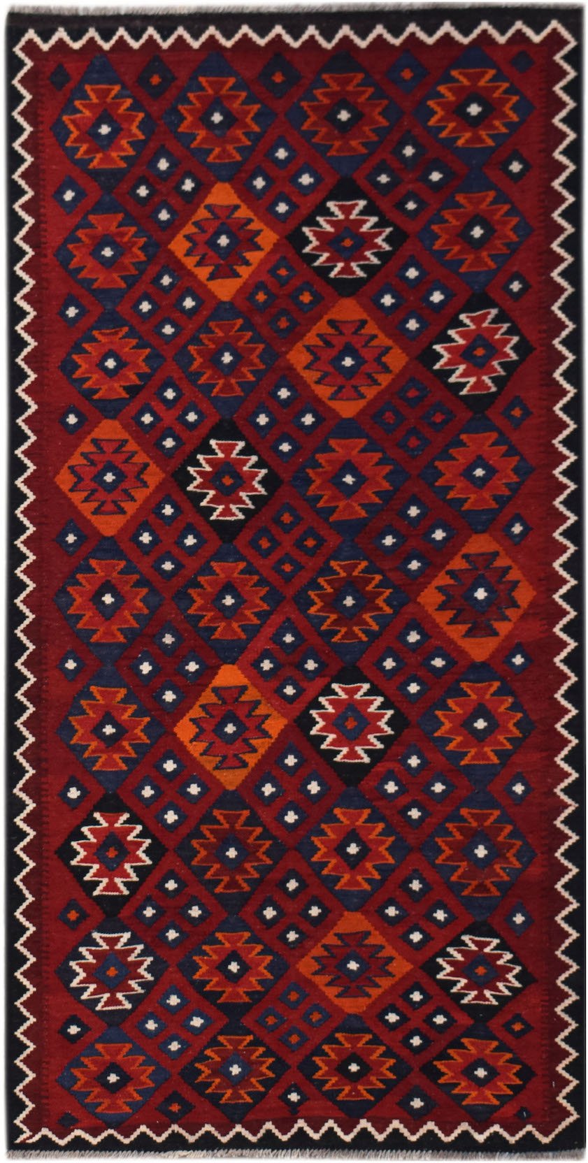 Handmade Afghan Maimana Kilim | 207 x 105 cm | 6'9" x 3'5" - Najaf Rugs & Textile