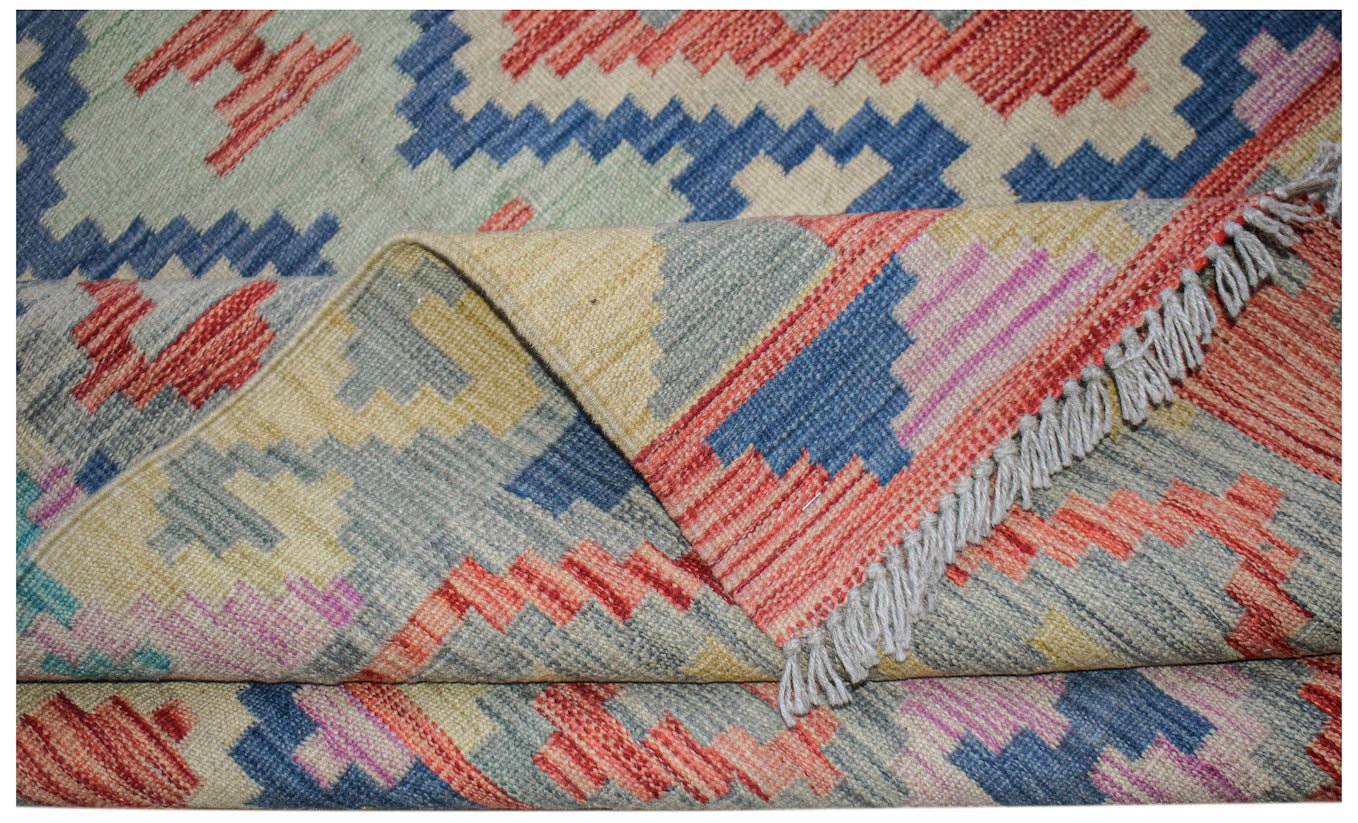 Handmade Afghan Maimana Kilim | 217 x 145 cm | 7'2" x 4'9" - Najaf Rugs & Textile