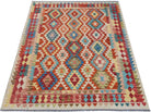 Handmade Afghan Maimana Kilim | 222 x 176 cm | 7'3" x 5'9" - Najaf Rugs & Textile