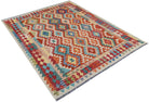 Handmade Afghan Maimana Kilim | 222 x 176 cm | 7'3" x 5'9" - Najaf Rugs & Textile