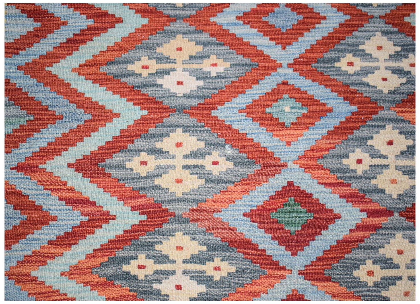 Handmade Afghan Maimana Kilim | 230 x 179 cm | 7'7" x 5'11" - Najaf Rugs & Textile