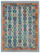 Handmade Afghan Maimana Kilim | 236 x 184 cm | 7'9" x 6' - Najaf Rugs & Textile