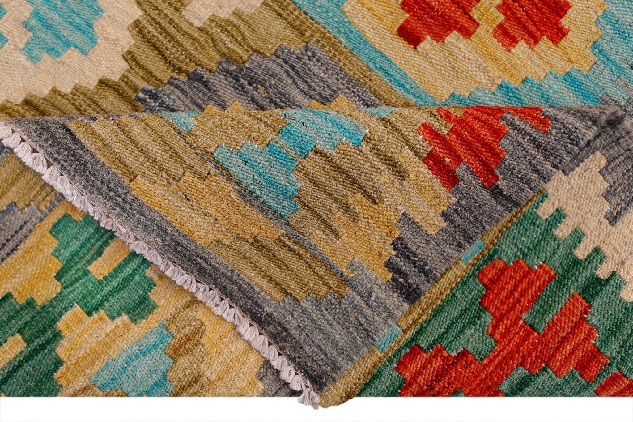 Handmade Afghan Maimana Kilim | 237 x 180 cm | 7'10" x 5'11" - Najaf Rugs & Textile