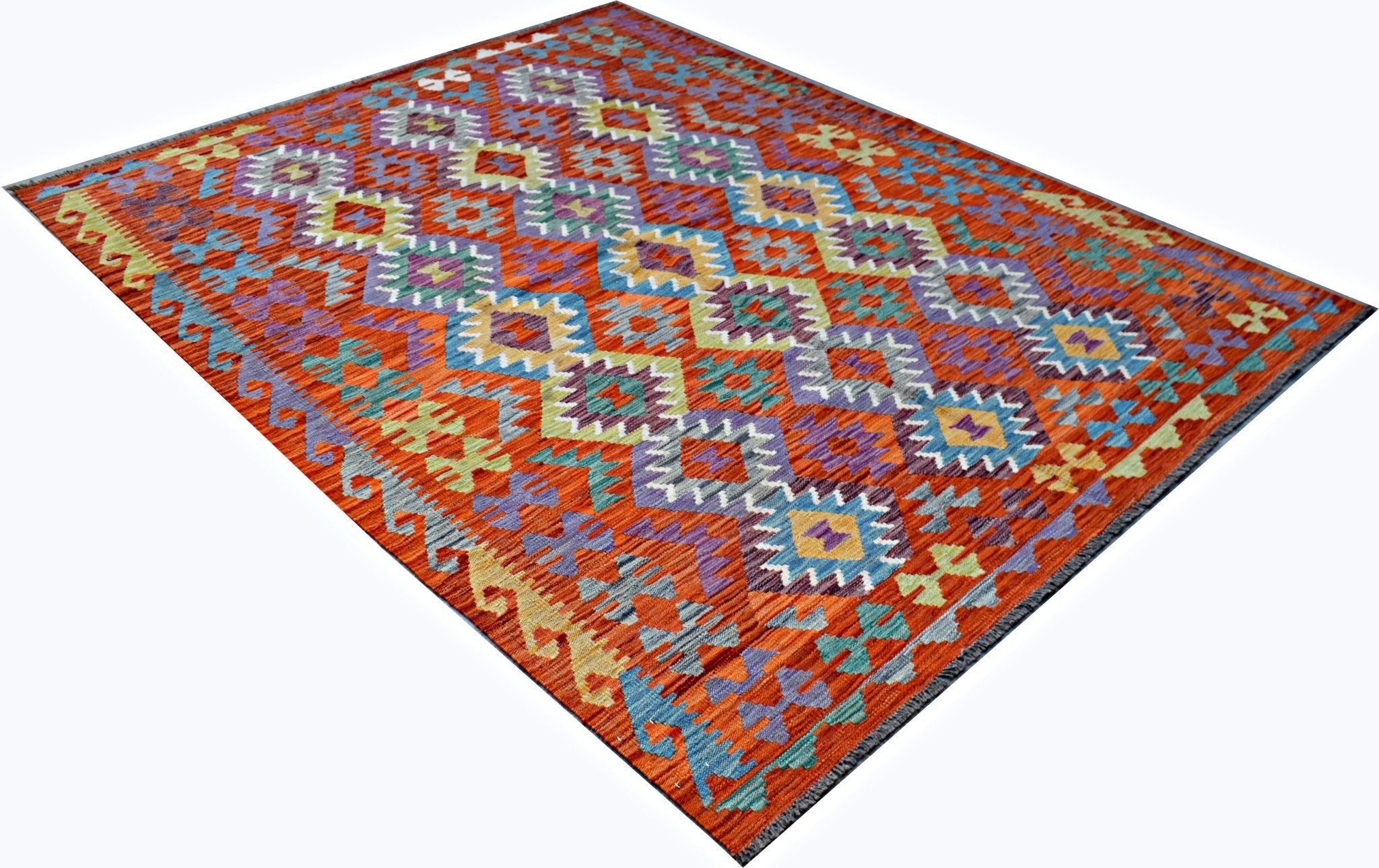 Handmade Afghan Maimana Kilim | 237 x 180 cm | 7'10" x 5'11" - Najaf Rugs & Textile