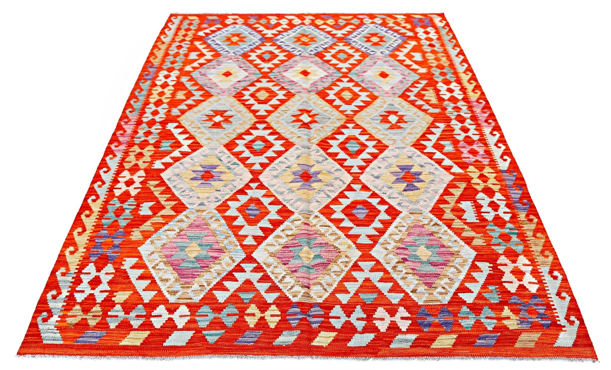 Handmade Afghan Maimana Kilim | 239 x 183 cm | 7'10" x 6' - Najaf Rugs & Textile