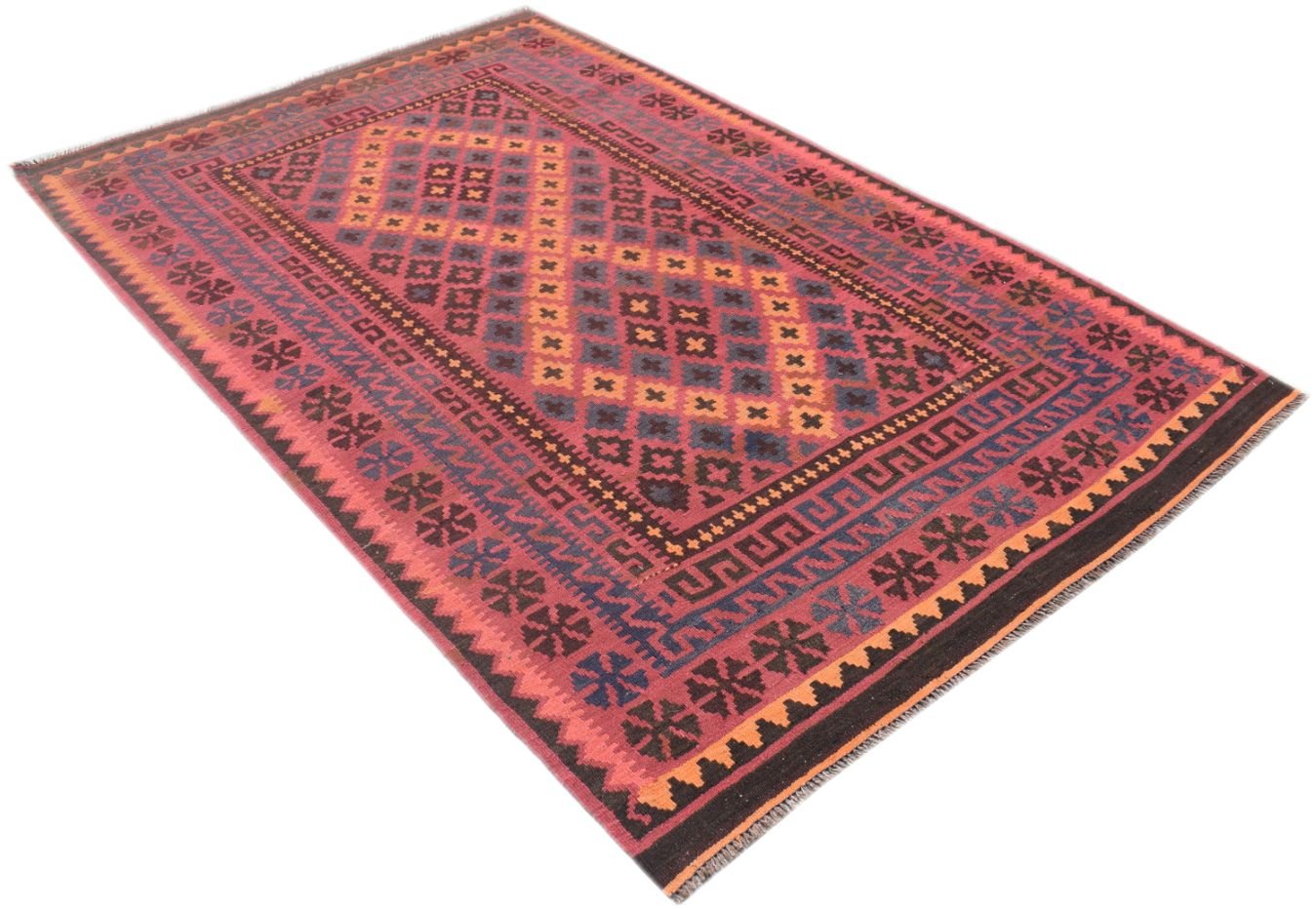 Handmade Afghan Maimana Kilim | 241 x 155 cm - Najaf Rugs & Textile