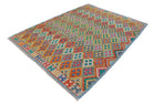 Handmade Afghan Maimana Kilim | 242 x 186 cm | 8' x 6'2" - Najaf Rugs & Textile