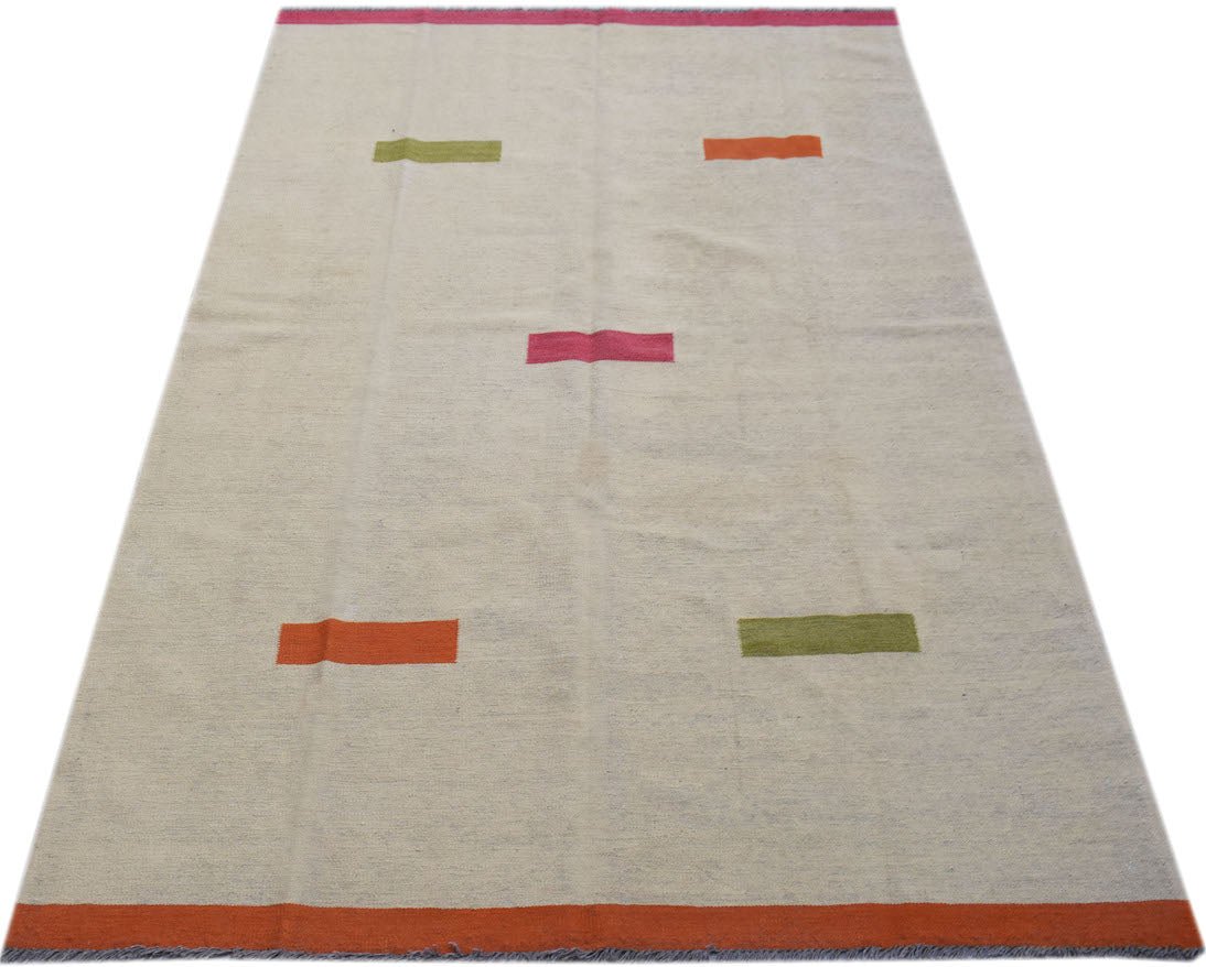 Handmade Afghan Maimana Kilim | 245 x 162 cm | 8'1" x 5'4" - Najaf Rugs & Textile