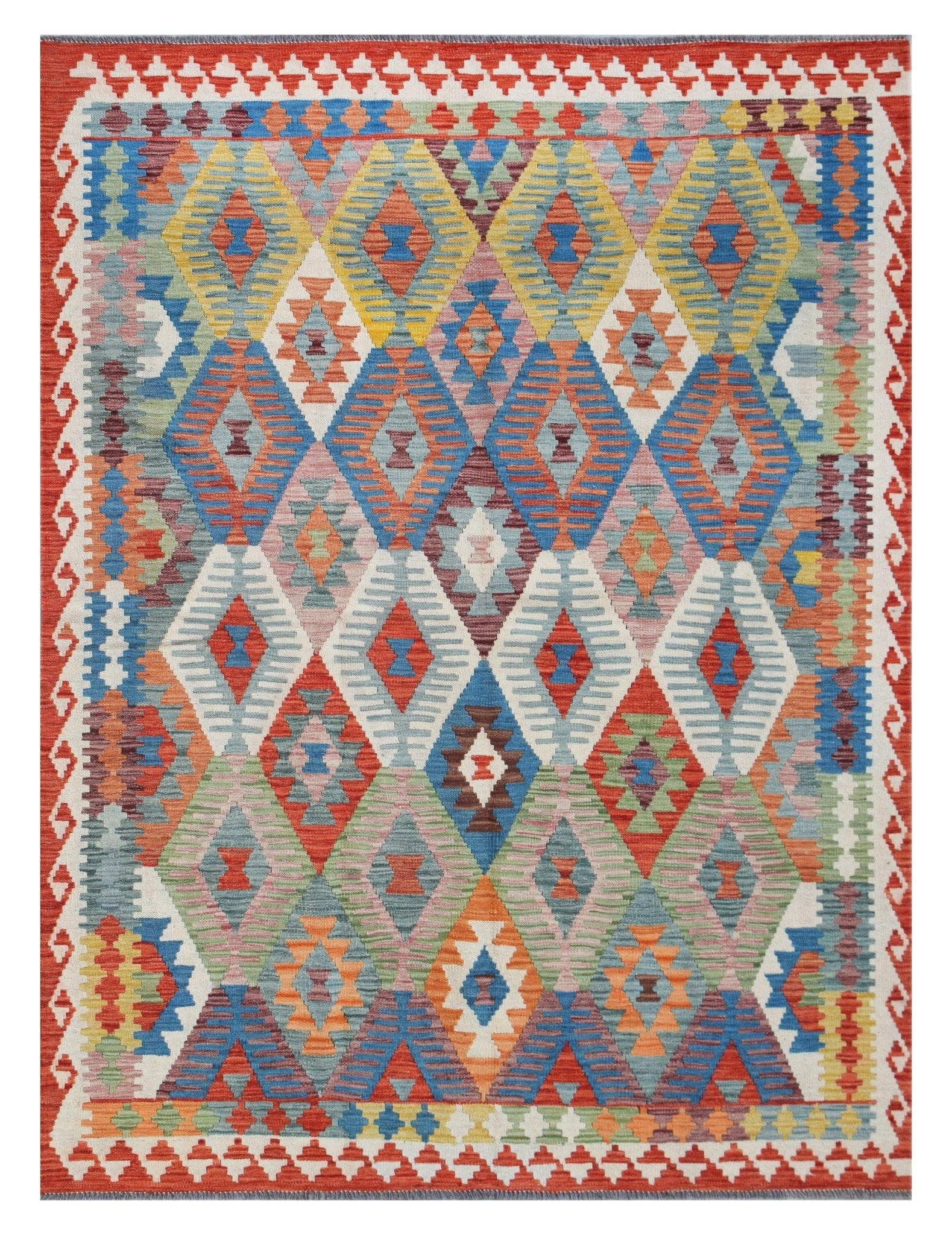 Handmade Afghan Maimana Kilim | 248 x 175 cm | 8'2" x 5'7" - Najaf Rugs & Textile