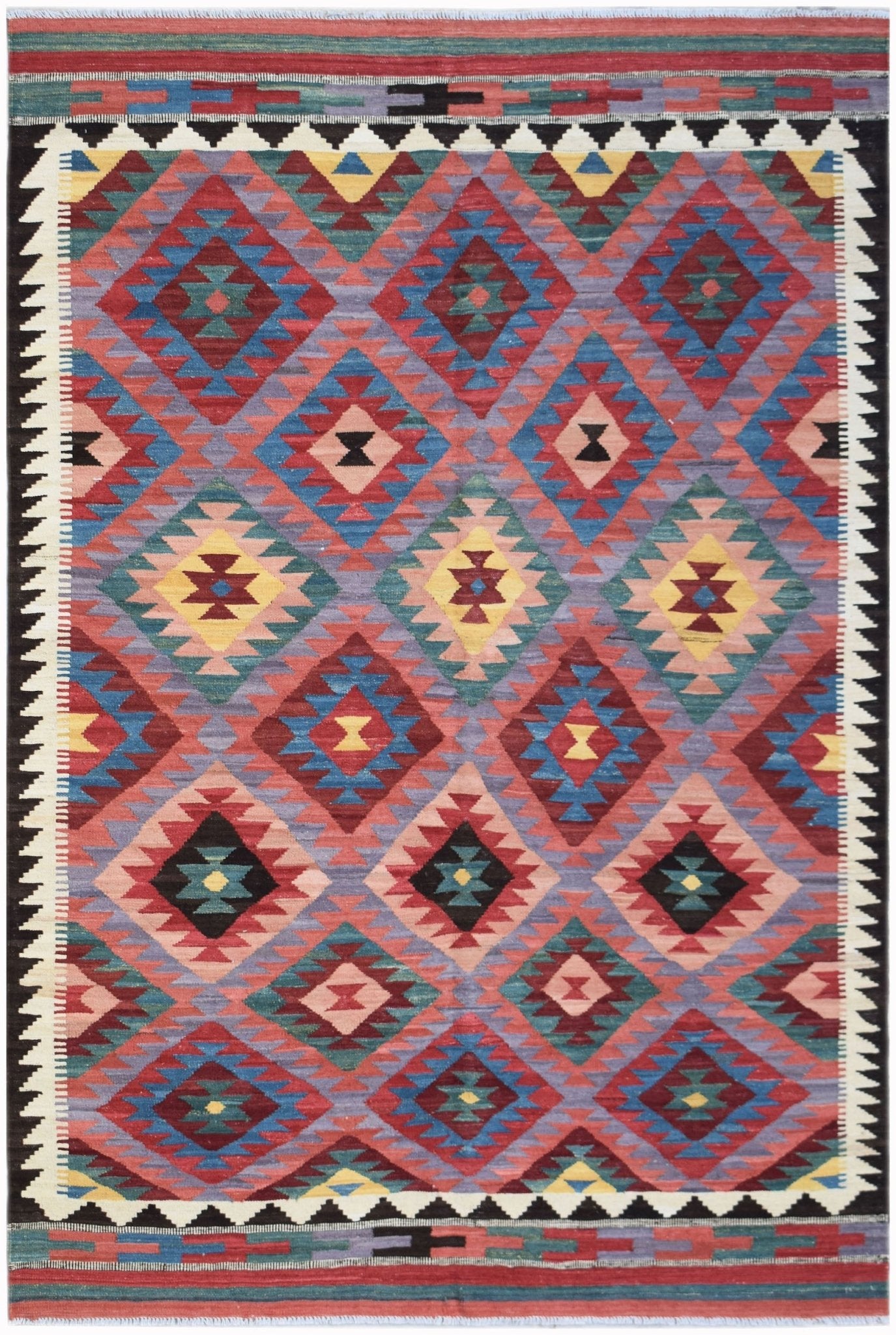 Handmade Afghan Maimana Kilim | 250 x 179 cm | 8'3" x 5'11" - Najaf Rugs & Textile