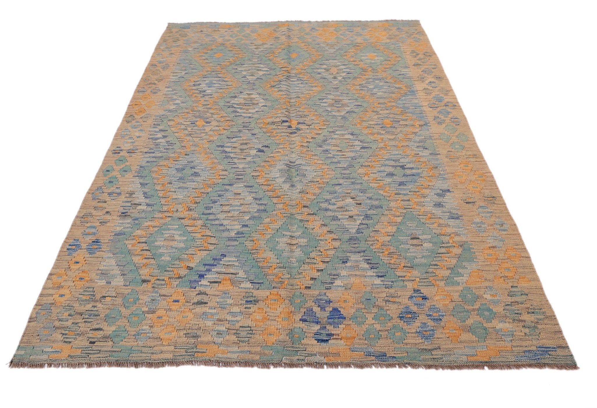 Handmade Afghan Maimana Kilim | 254 x 180 cm | 8'4" x 5'11" - Najaf Rugs & Textile