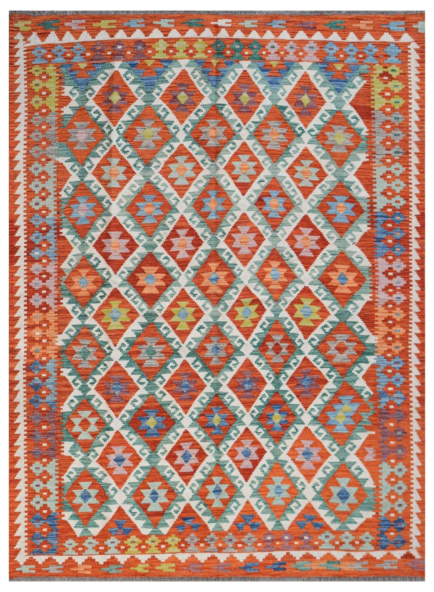 Handmade Afghan Maimana Kilim | 260 x 180 cm | 8'7" x 5'11" - Najaf Rugs & Textile