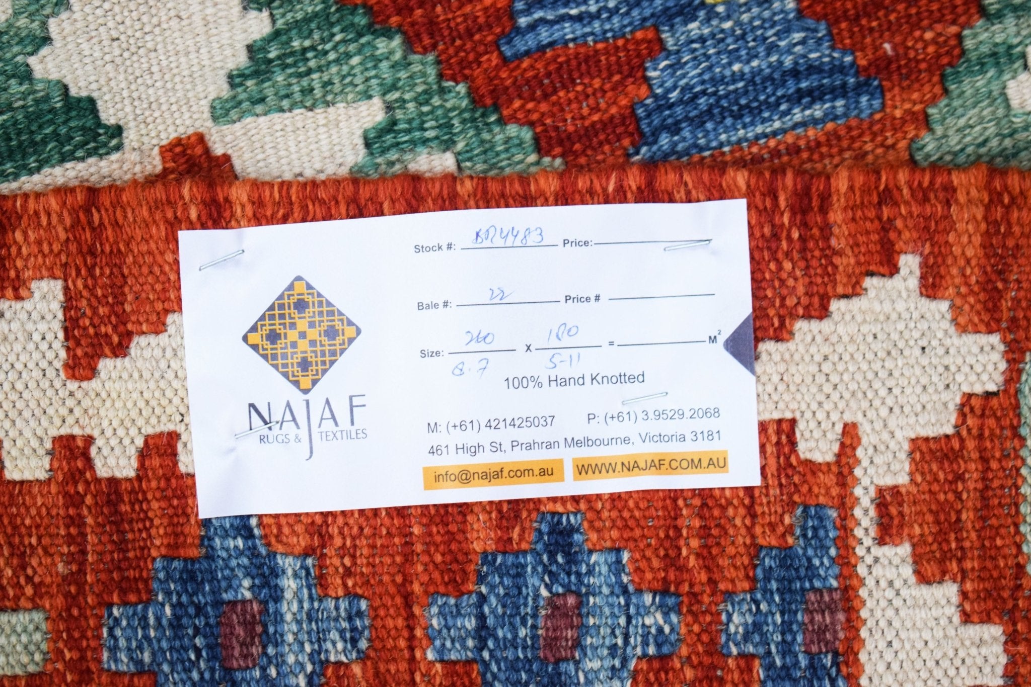 Handmade Afghan Maimana Kilim | 260 x 180 cm | 8'7" x 5'11" - Najaf Rugs & Textile