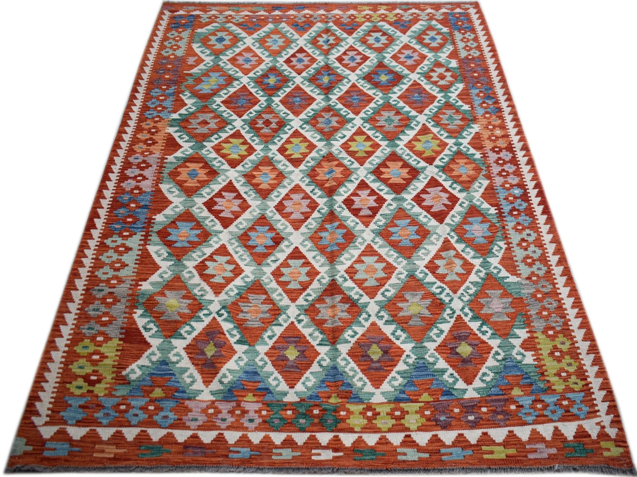 Handmade Afghan Maimana Kilim | 260 x 180 cm | 8'7" x 5'11" - Najaf Rugs & Textile