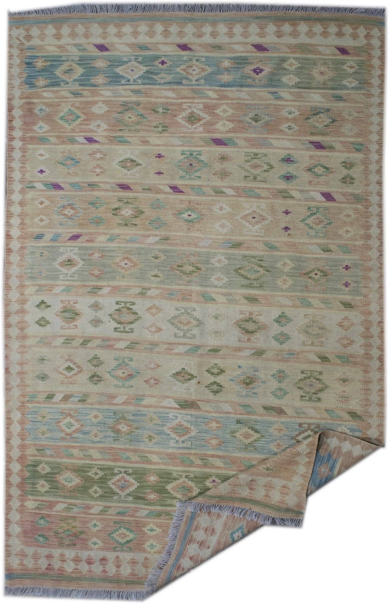 Handmade Afghan Maimana Kilim | 270 x 148 cm | 8'8" x 4'8" - Najaf Rugs & Textile