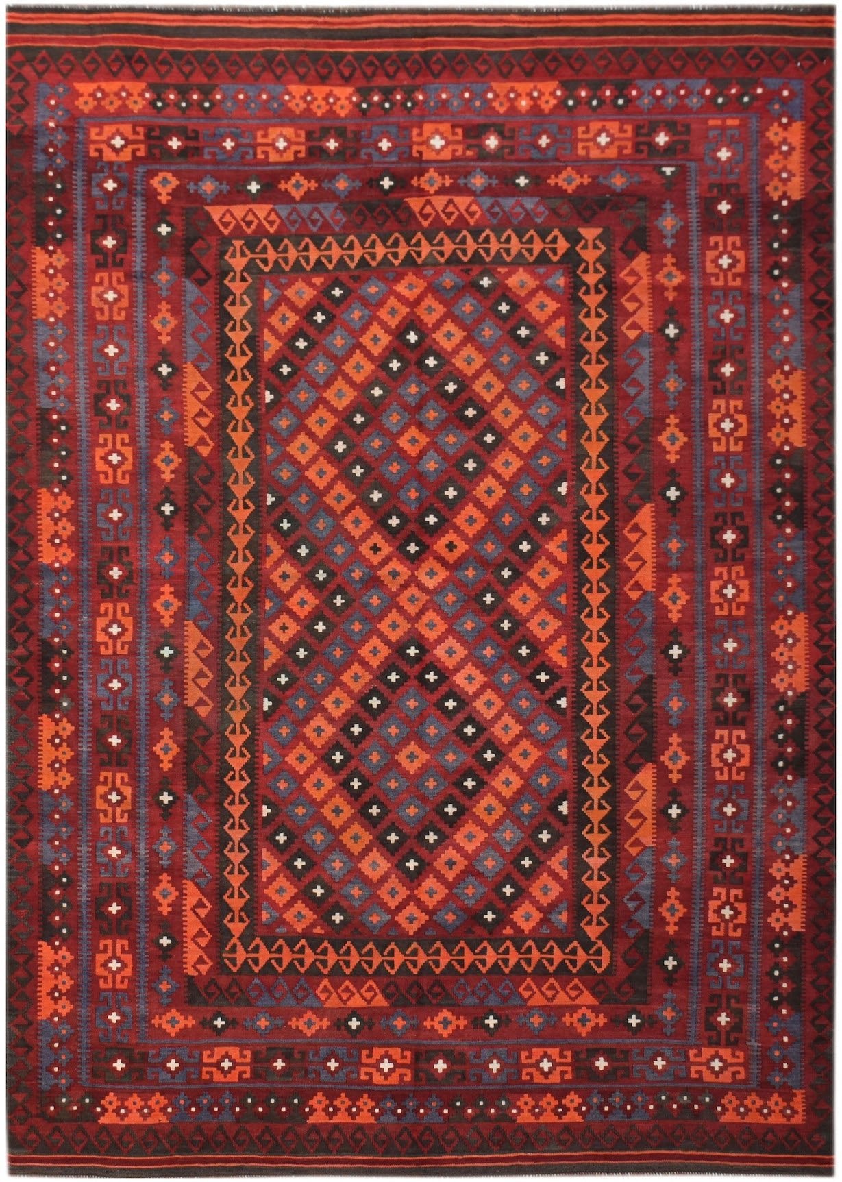 Handmade Afghan Maimana Kilim | 288 x 208 cm | 9'5" x 6'10" - Najaf Rugs & Textile