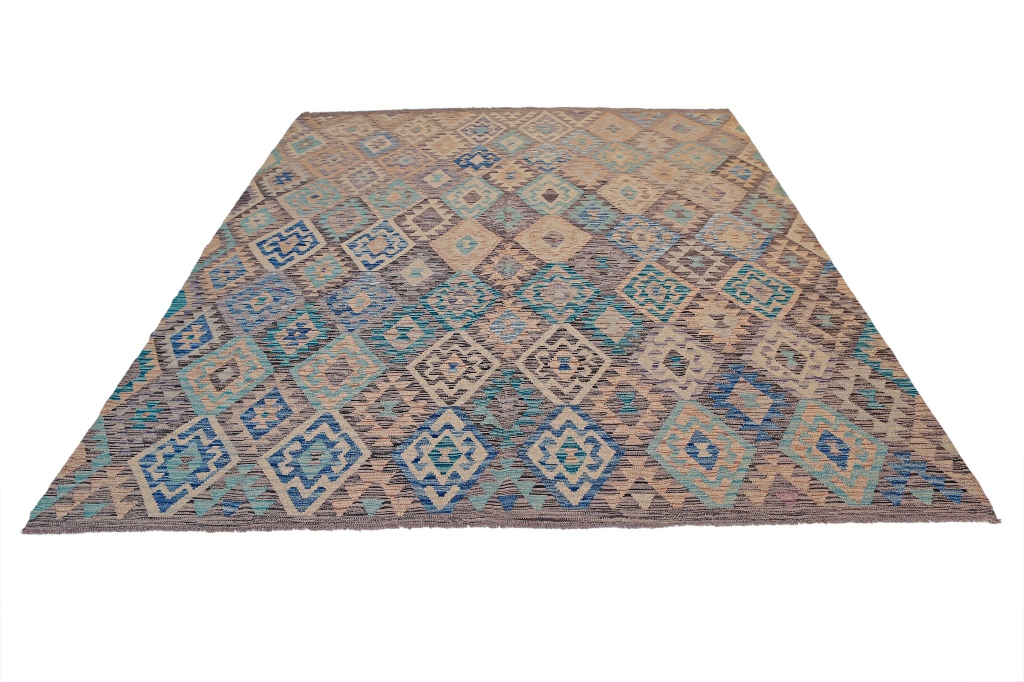 Handmade Afghan Maimana Kilim | 288 x 258 cm | 9'6" x 8'6" - Najaf Rugs & Textile