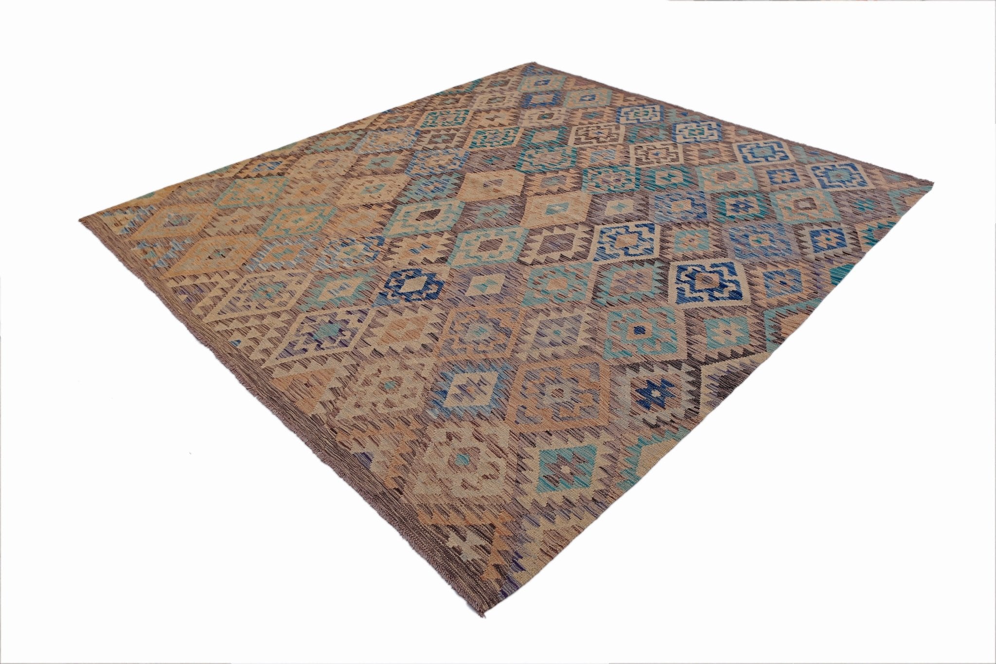 Handmade Afghan Maimana Kilim | 288 x 258 cm | 9'6" x 8'6" - Najaf Rugs & Textile