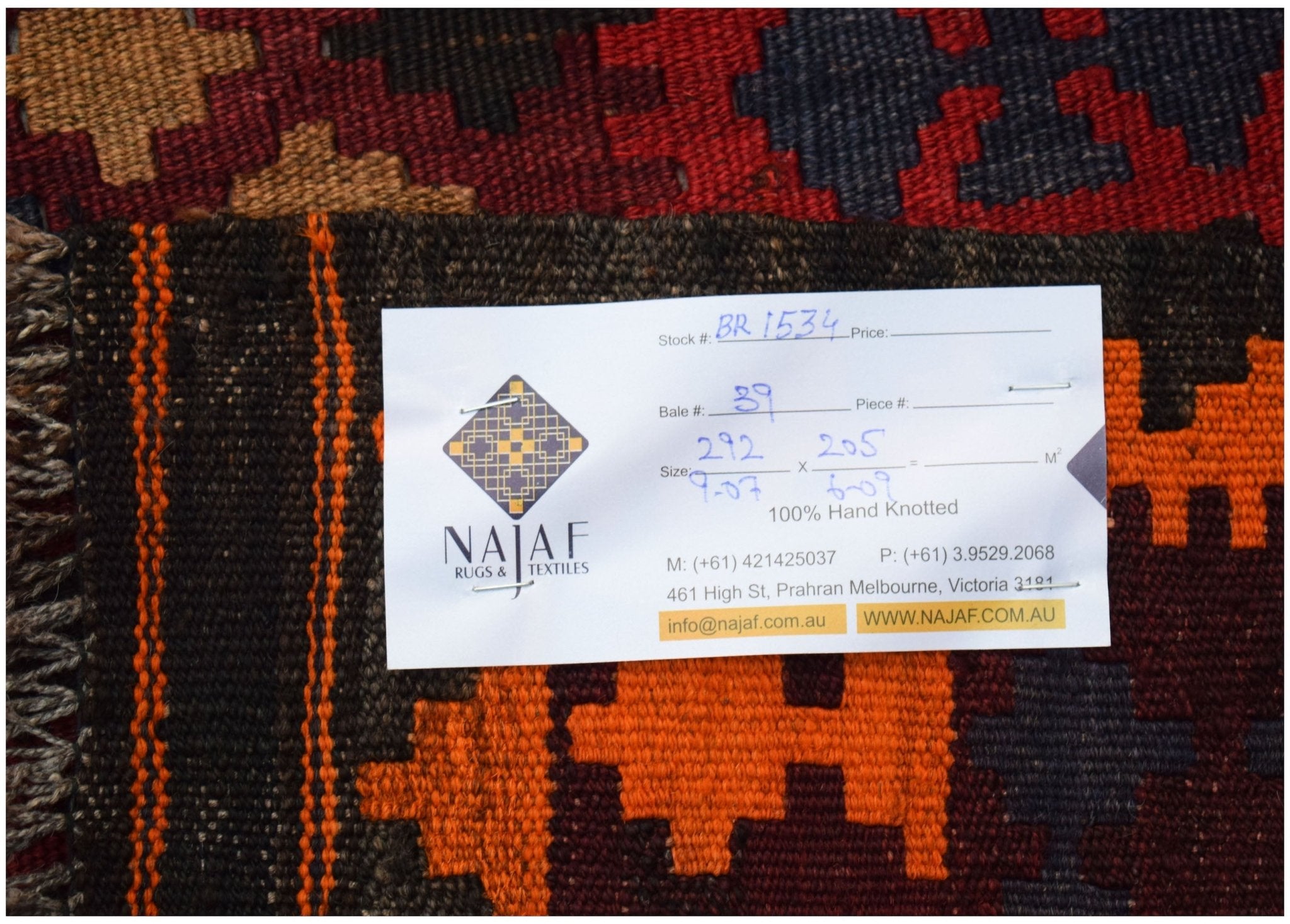 Handmade Afghan Maimana Kilim | 292 x 205 cm | 9'7" x 6'9" - Najaf Rugs & Textile