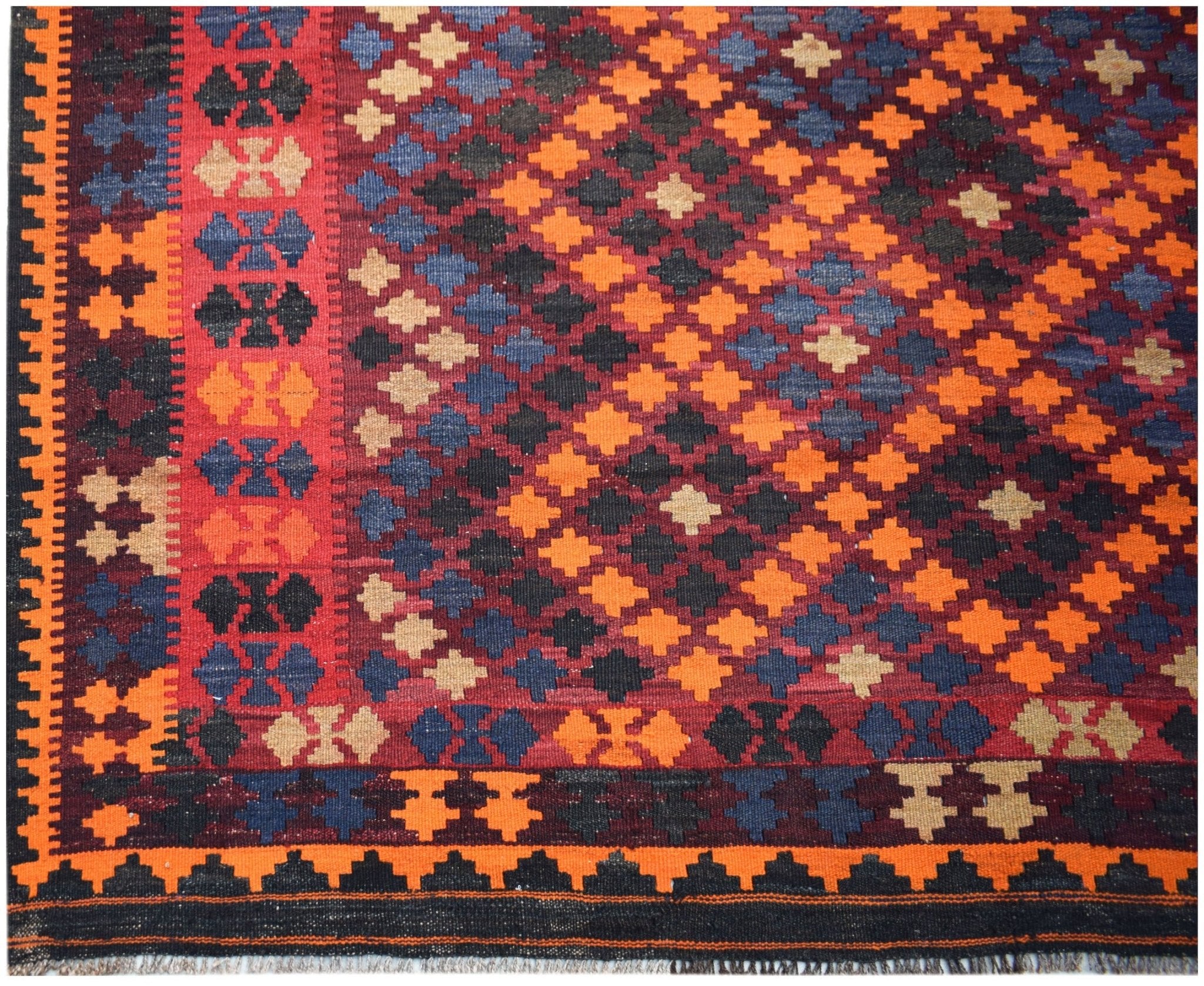 Handmade Afghan Maimana Kilim | 292 x 205 cm | 9'7" x 6'9" - Najaf Rugs & Textile