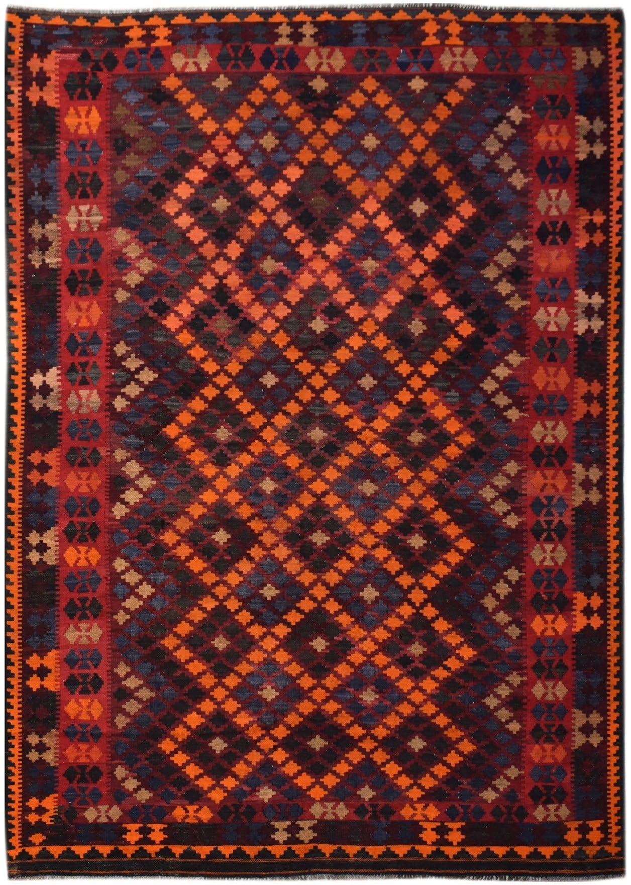 Handmade Afghan Maimana Kilim | 292 x 205 cm | 9'7" x 6'9" - Najaf Rugs & Textile