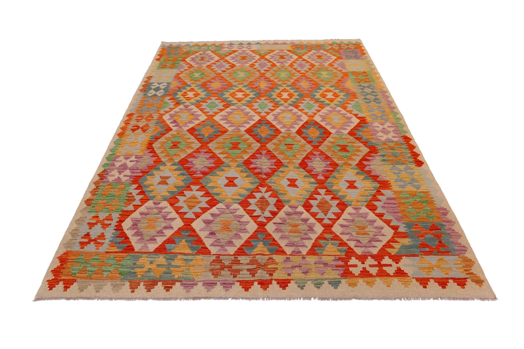 Handmade Afghan Maimana Kilim | 292 x 205 cm | 9'7" x 6'9" - Najaf Rugs & Textile