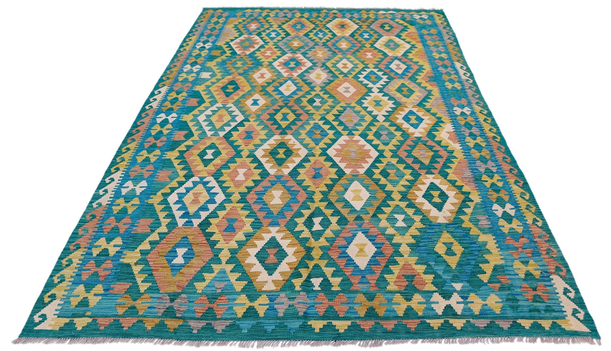 Handmade Afghan Maimana Kilim | 292 x 206 cm | 9'7" x 6'9" - Najaf Rugs & Textile