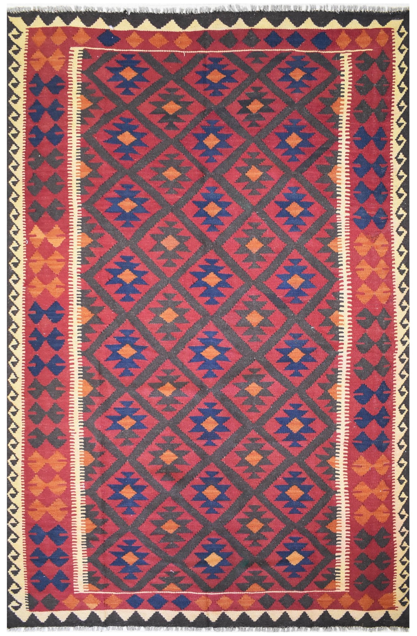 Handmade Afghan Maimana Kilim | 293 x 200 cm | 9'6" x 6'5" - Najaf Rugs & Textile