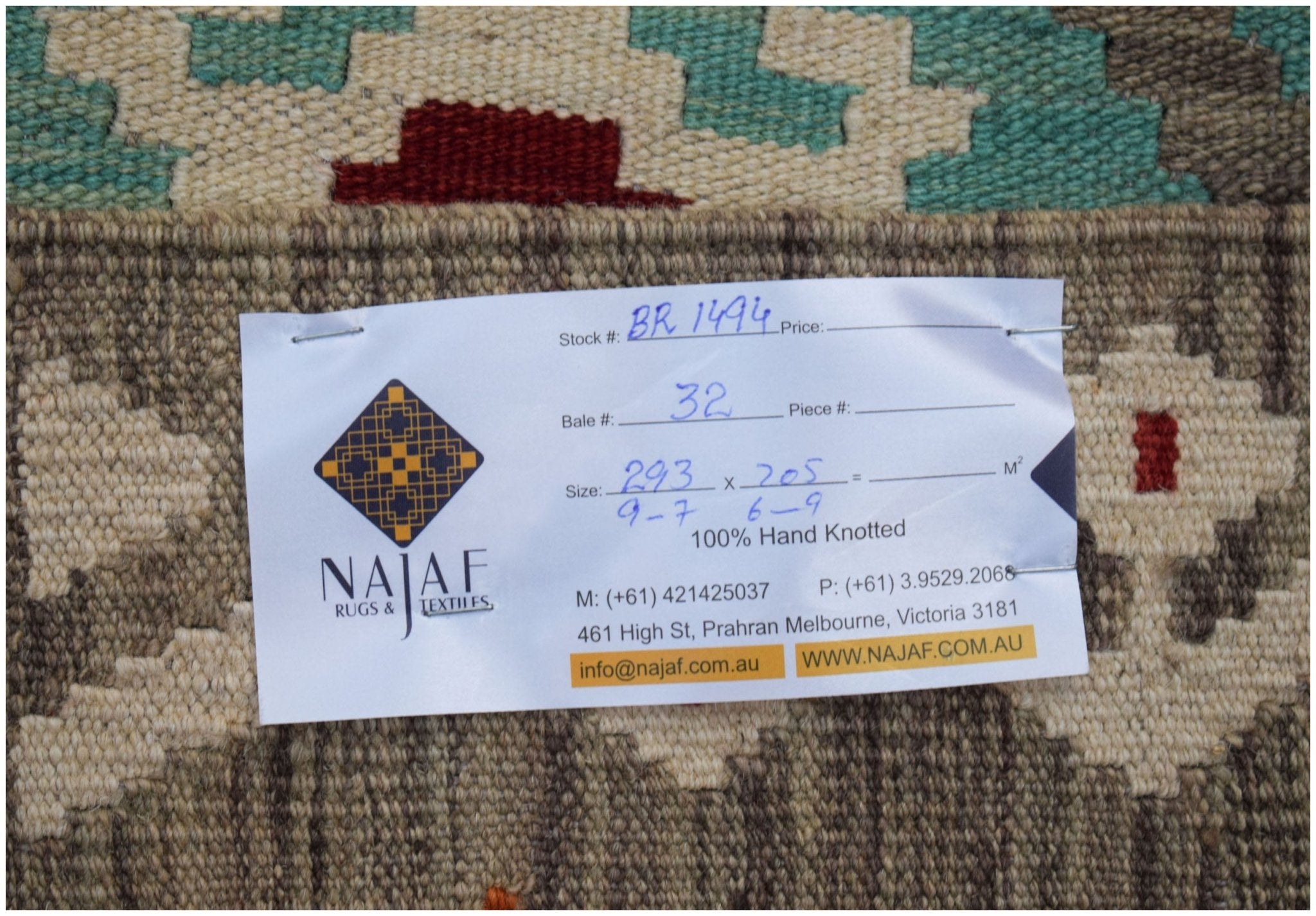 Handmade Afghan Maimana Kilim | 293 x 205 cm | 9'7" x 6'9" - Najaf Rugs & Textile