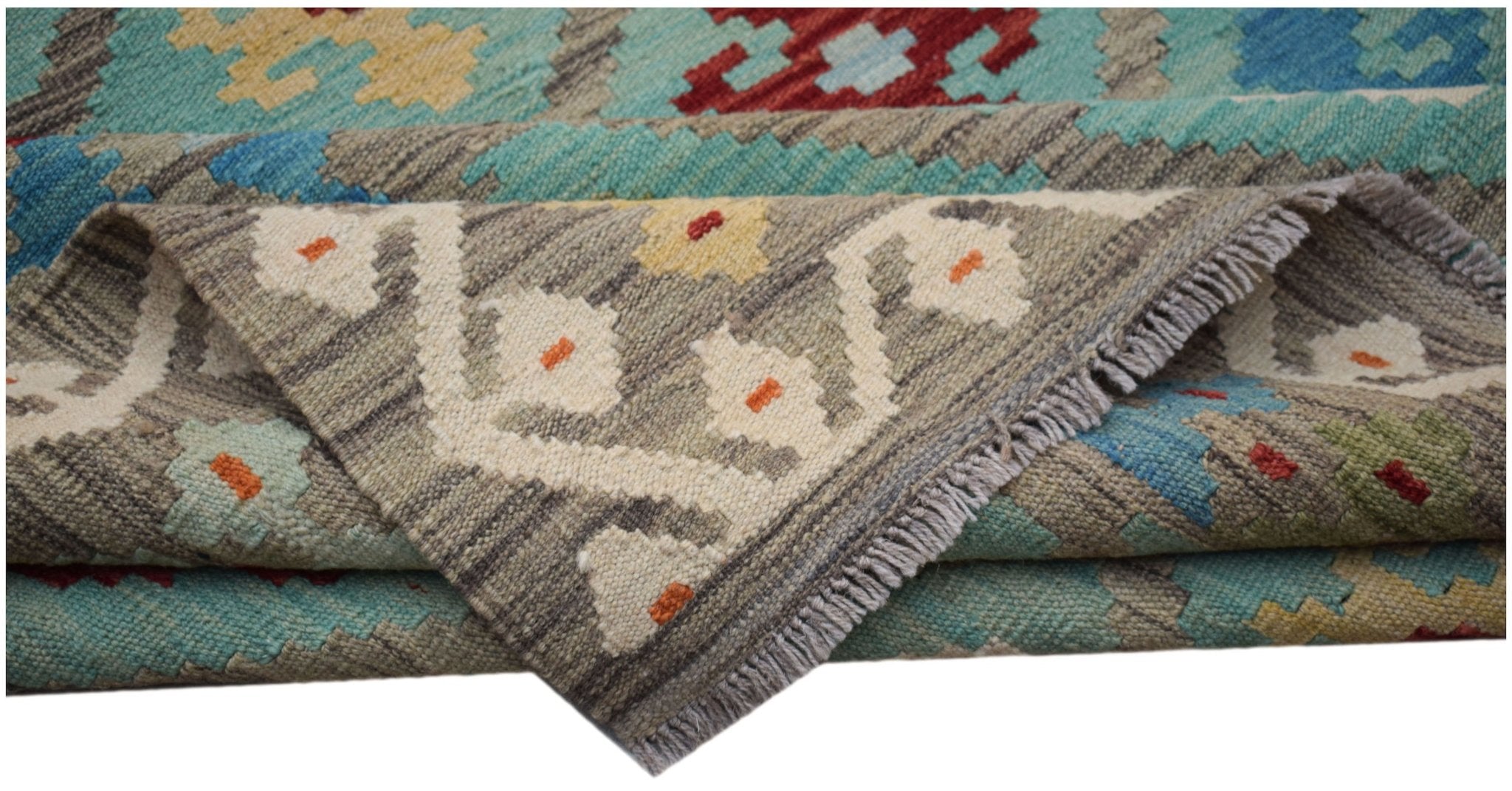 Handmade Afghan Maimana Kilim | 293 x 205 cm | 9'7" x 6'9" - Najaf Rugs & Textile