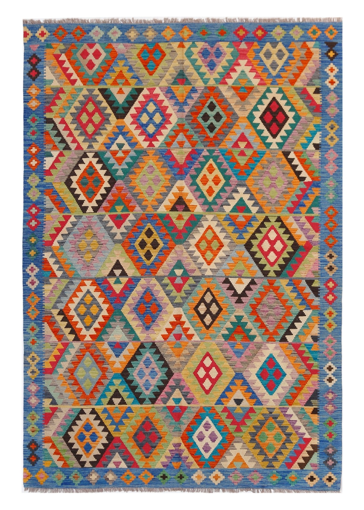 Handmade Afghan Maimana Kilim | 293 x 209 cm | 9'8" x 6'10" - Najaf Rugs & Textile