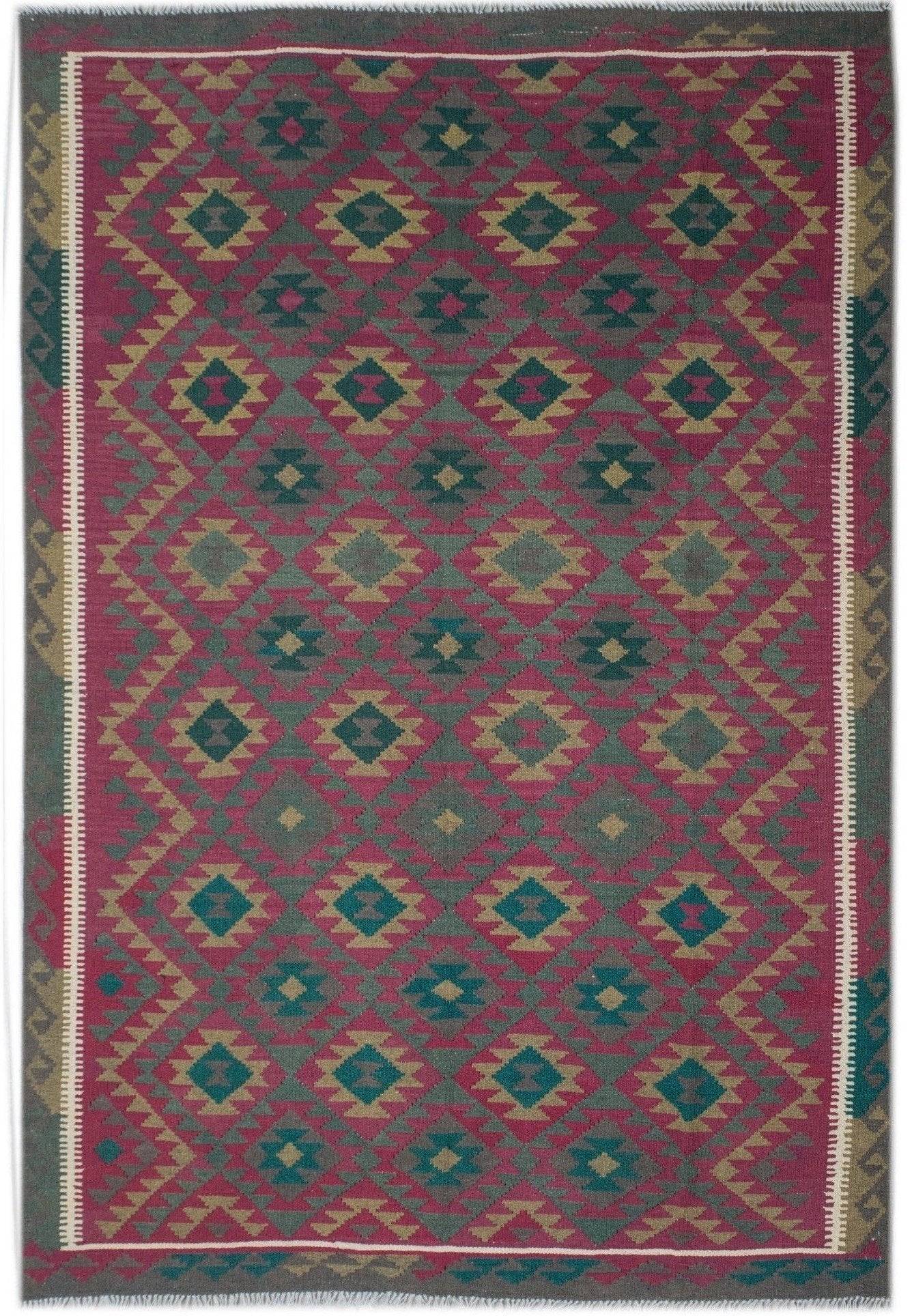 Handmade Afghan Maimana Kilim | 294 x 209 cm | 9'6" x 6'8" - Najaf Rugs & Textile