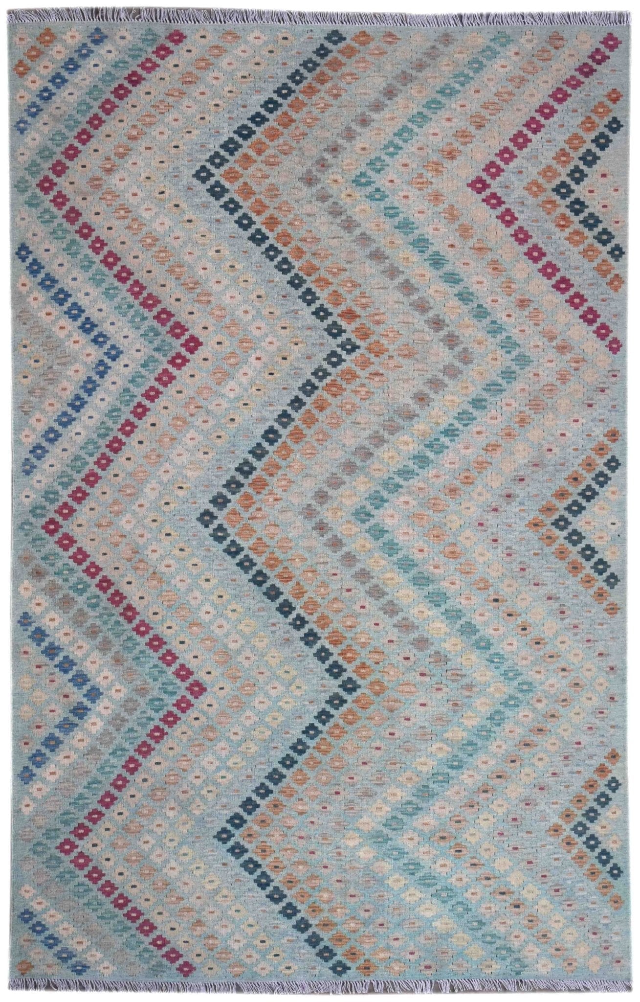 Handmade Afghan Maimana Kilim | 295 x 195 cm | 9'6" x 6'3" - Najaf Rugs & Textile