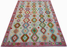 Handmade Afghan Maimana Kilim | 295 x 199 cm | 9'8" x 6'6" - Najaf Rugs & Textile