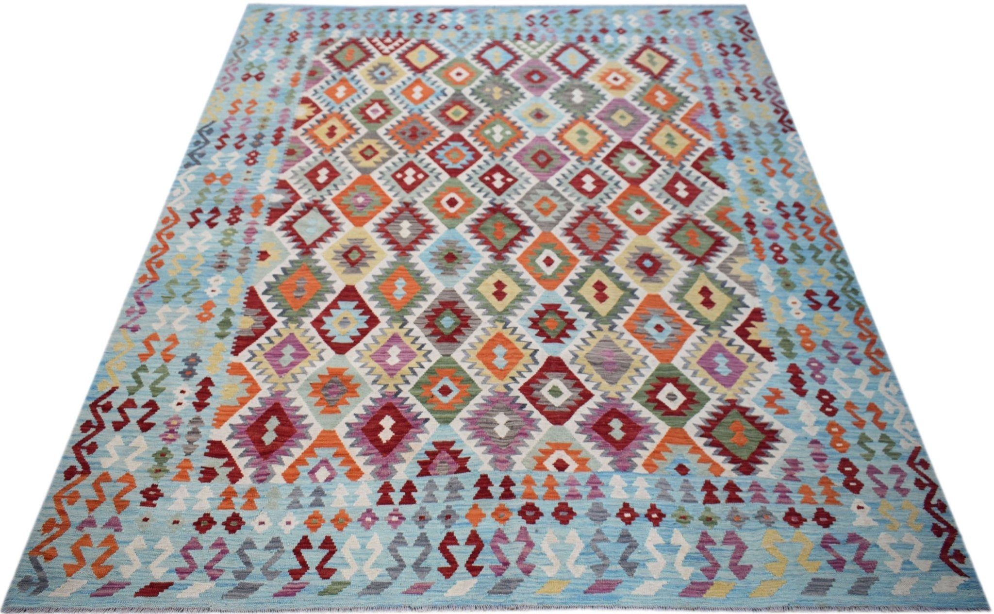 Handmade Afghan Maimana Kilim | 295 x 252 cm | 9'8" x 8'3" - Najaf Rugs & Textile