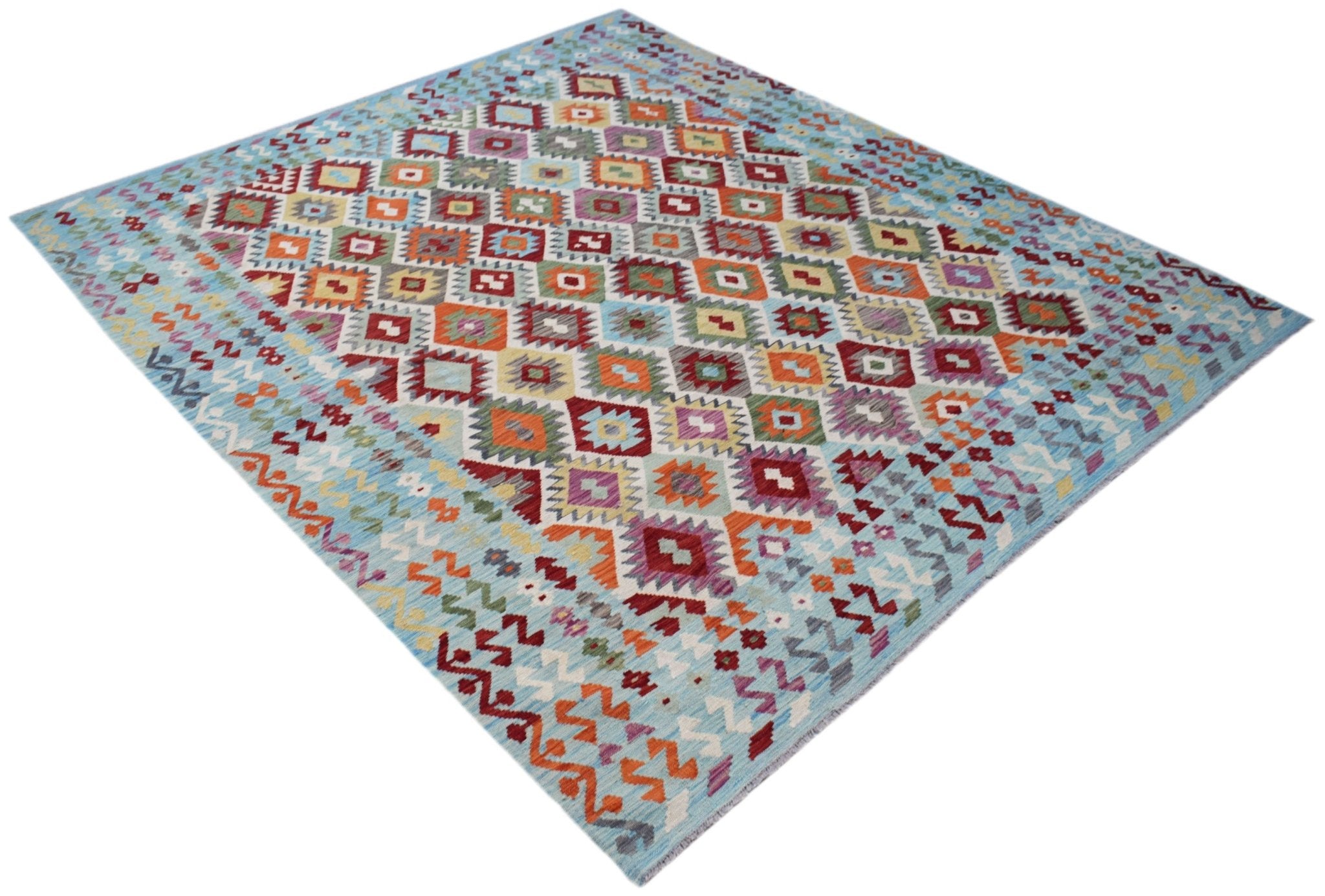 Handmade Afghan Maimana Kilim | 295 x 252 cm | 9'8" x 8'3" - Najaf Rugs & Textile