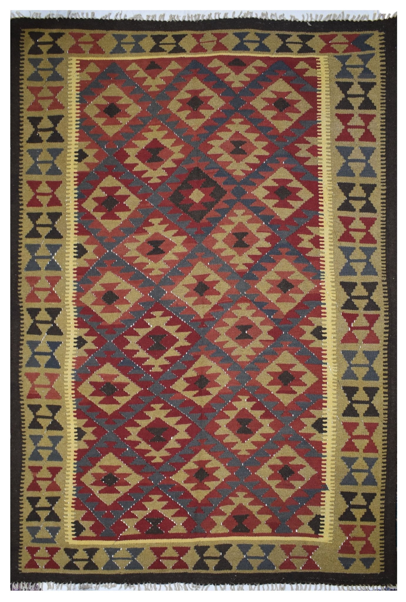 Handmade Afghan Maimana Kilim | 296 x 210 cm | 9'7" x 6'8" - Najaf Rugs & Textile