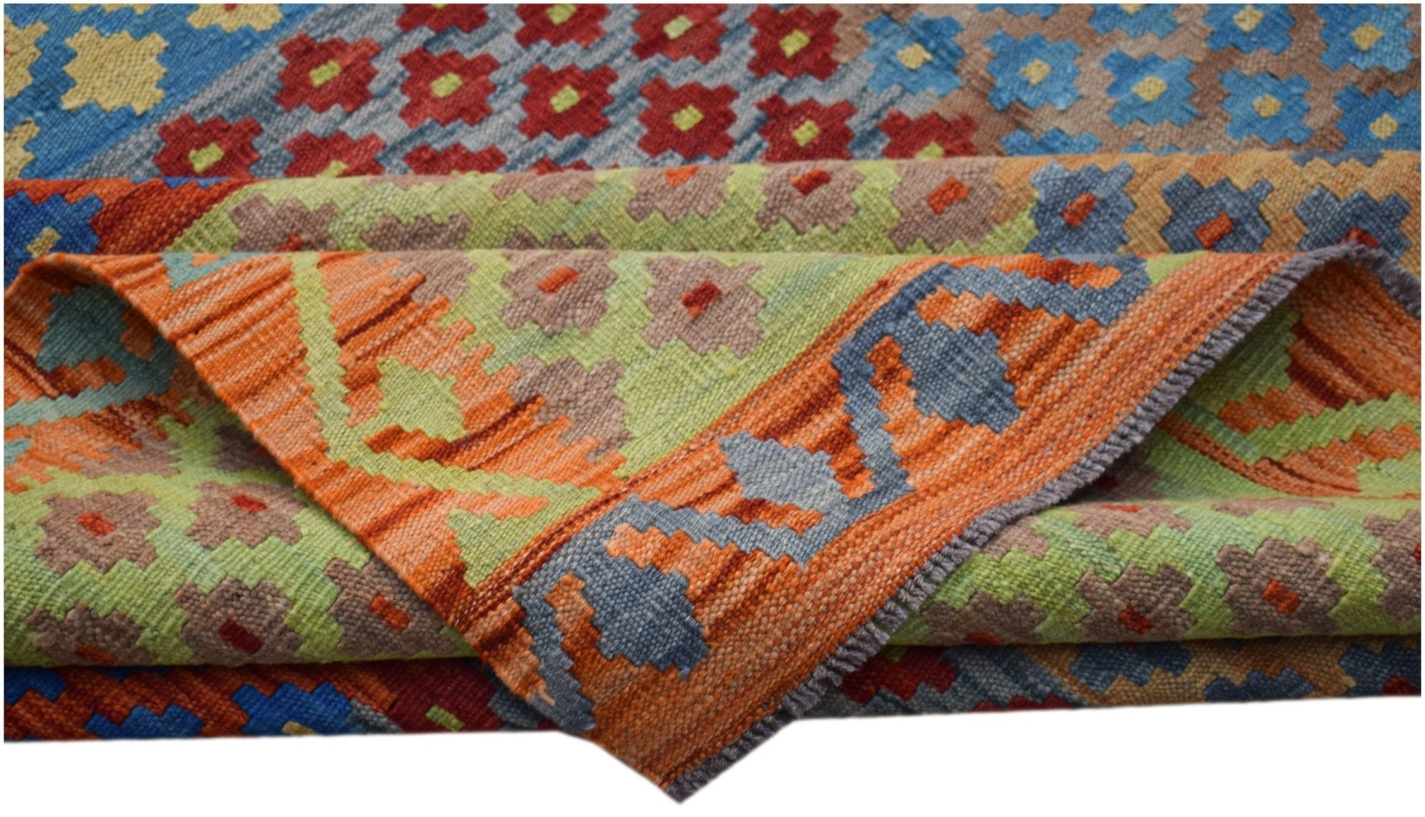 Handmade Afghan Maimana Kilim | 296 x 216 cm | 9'9" x 7'1" - Najaf Rugs & Textile