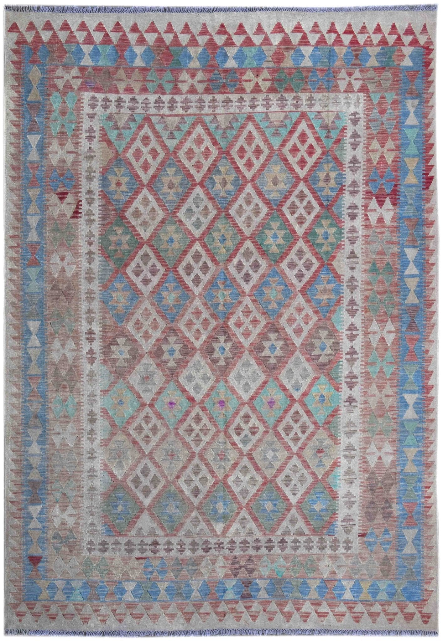 Handmade Afghan Maimana Kilim | 297 x 206 cm | 9'7" x 6'7" - Najaf Rugs & Textile