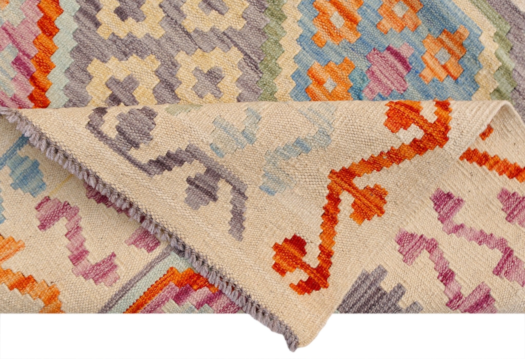 Handmade Afghan Maimana Kilim | 297 x 206 cm | 9'9" x 6'9" - Najaf Rugs & Textile