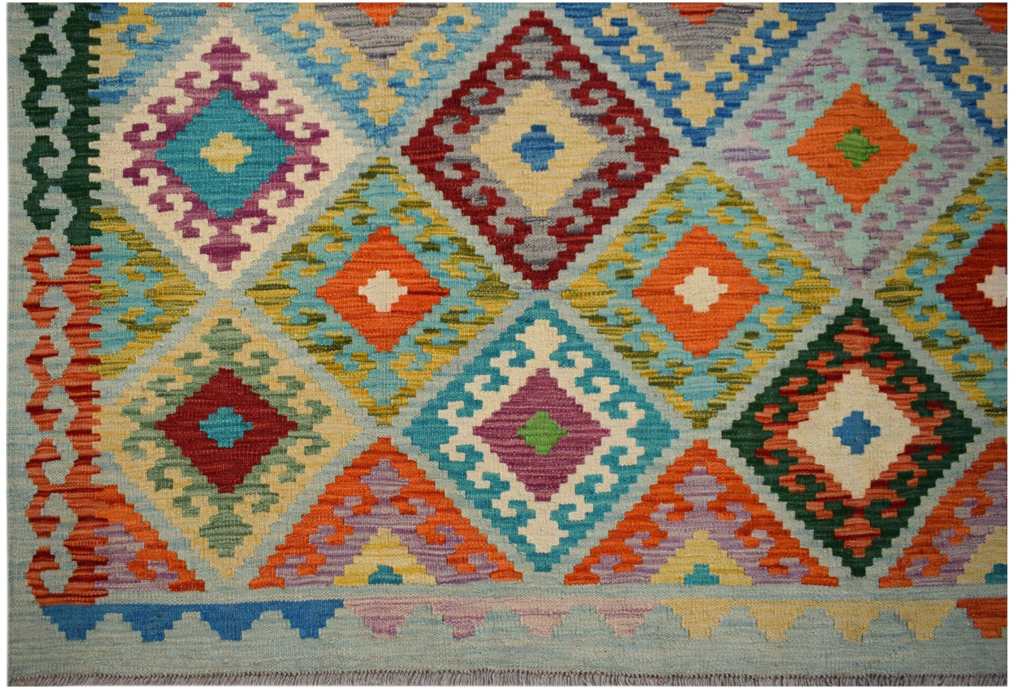 Handmade Afghan Maimana Kilim | 297 x 220 cm | 9'9" x 7'3" - Najaf Rugs & Textile