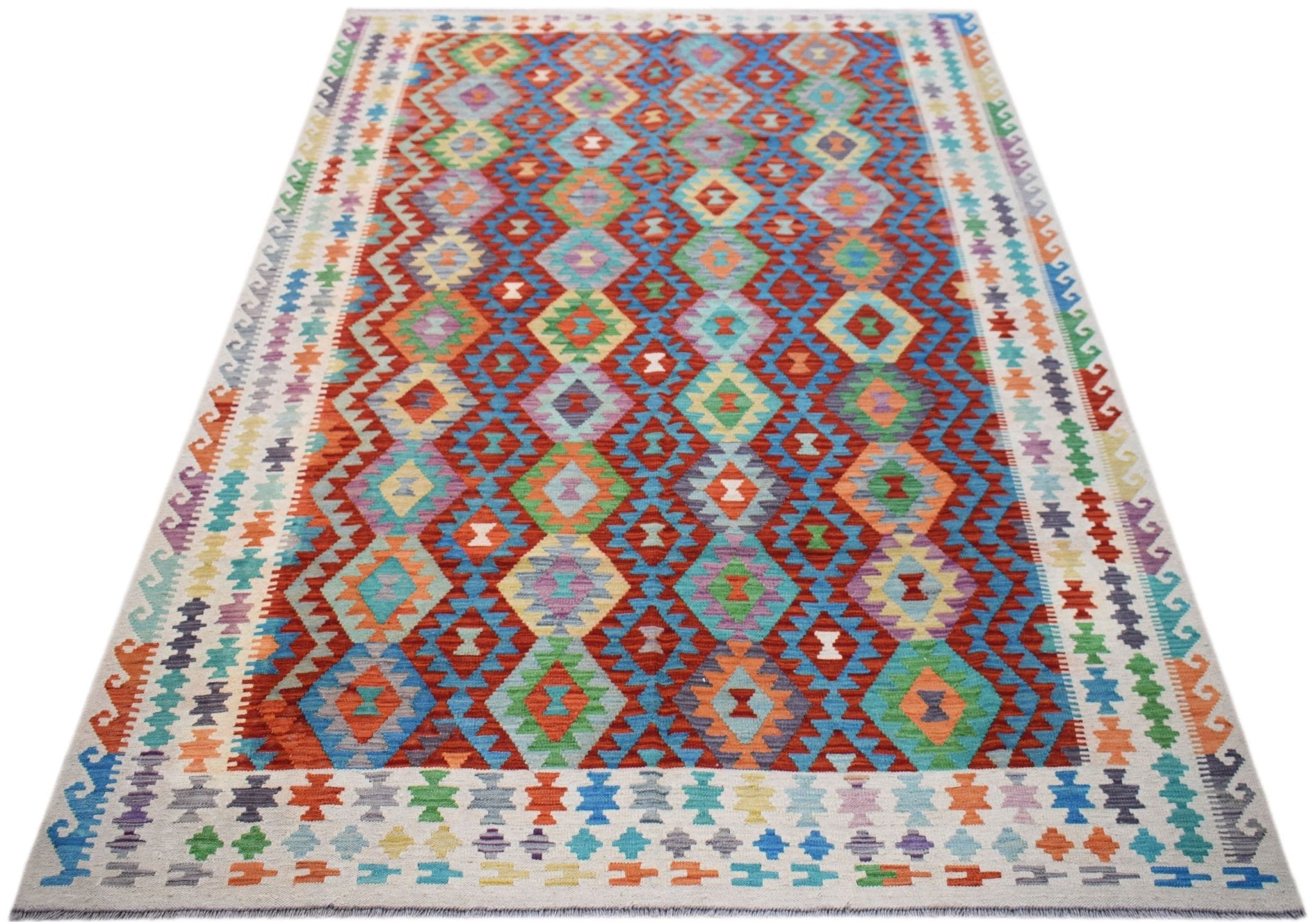 Handmade Afghan Maimana Kilim | 298 x 210 cm | 9'9" x 6'11" - Najaf Rugs & Textile